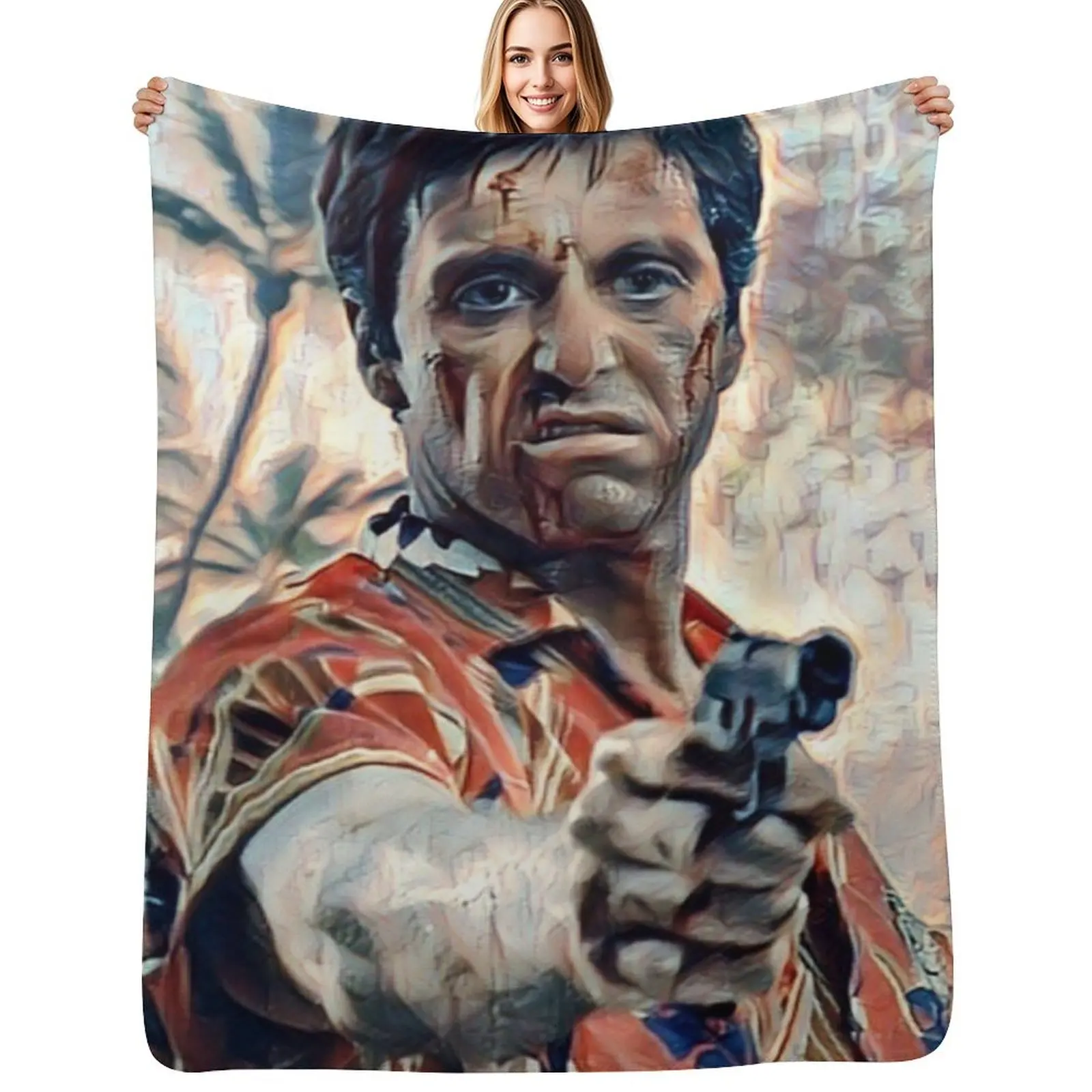 

Scarface Throw Blanket Soft Comfort Blanket for Reading Watching TV