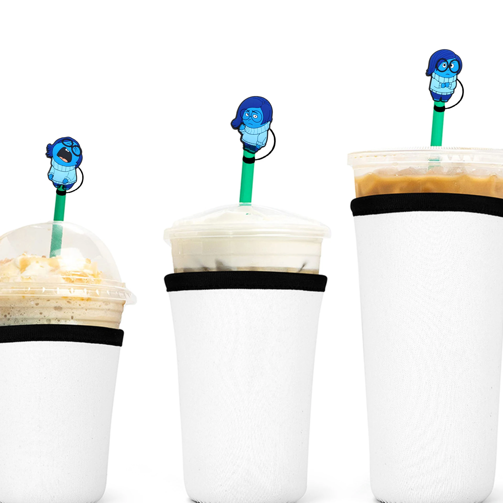 1-22pcs Inside Out Silicone Straw Toppers for 10mm,Straw Caps for Glass Cup,with 30&40Oz Tumbler with Handle Dust-Proof Reusable