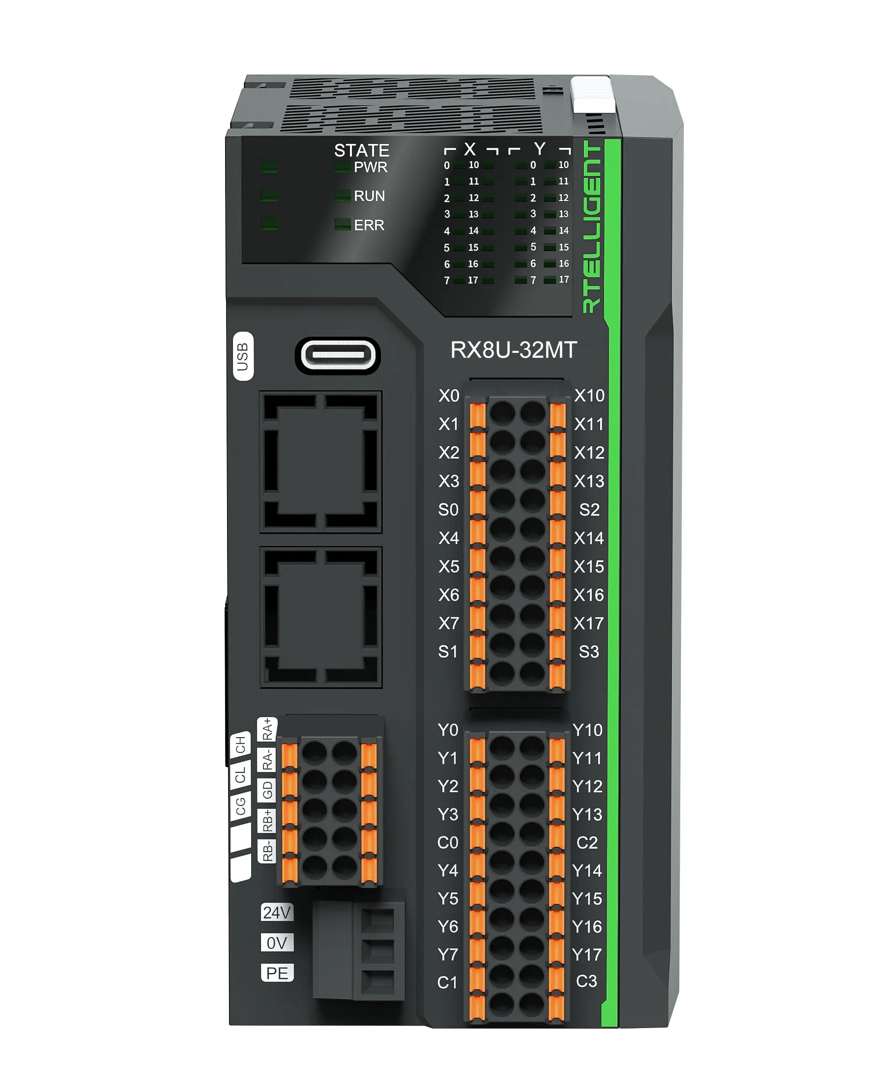 Cost-effective RX8U-32MT Mini PLC 16DI 16DO NPN High-Speed Pulse Output Compatible with FX3U Series