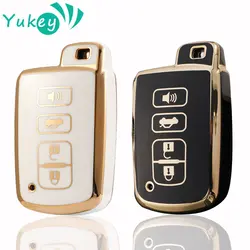 4 Buttons Car Key Case Cover for Toyota Camry Corolla RAV4 Highlander Avalon 2015 - 2017 Protector Smart Control Shell Holder