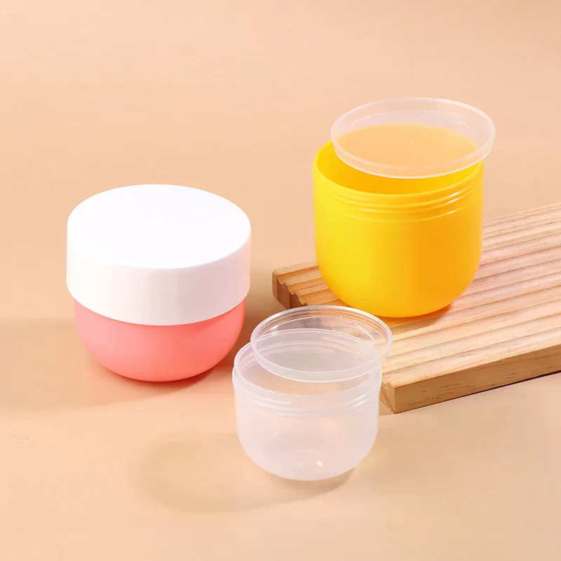 100/200/300/500 جرام زجاجات إعادة الملء الوردي البلاستيك جرة ماكياج فارغة وعاء السفر الوجه/الجسم كريم غسول الشعر التجميل مكيف #3