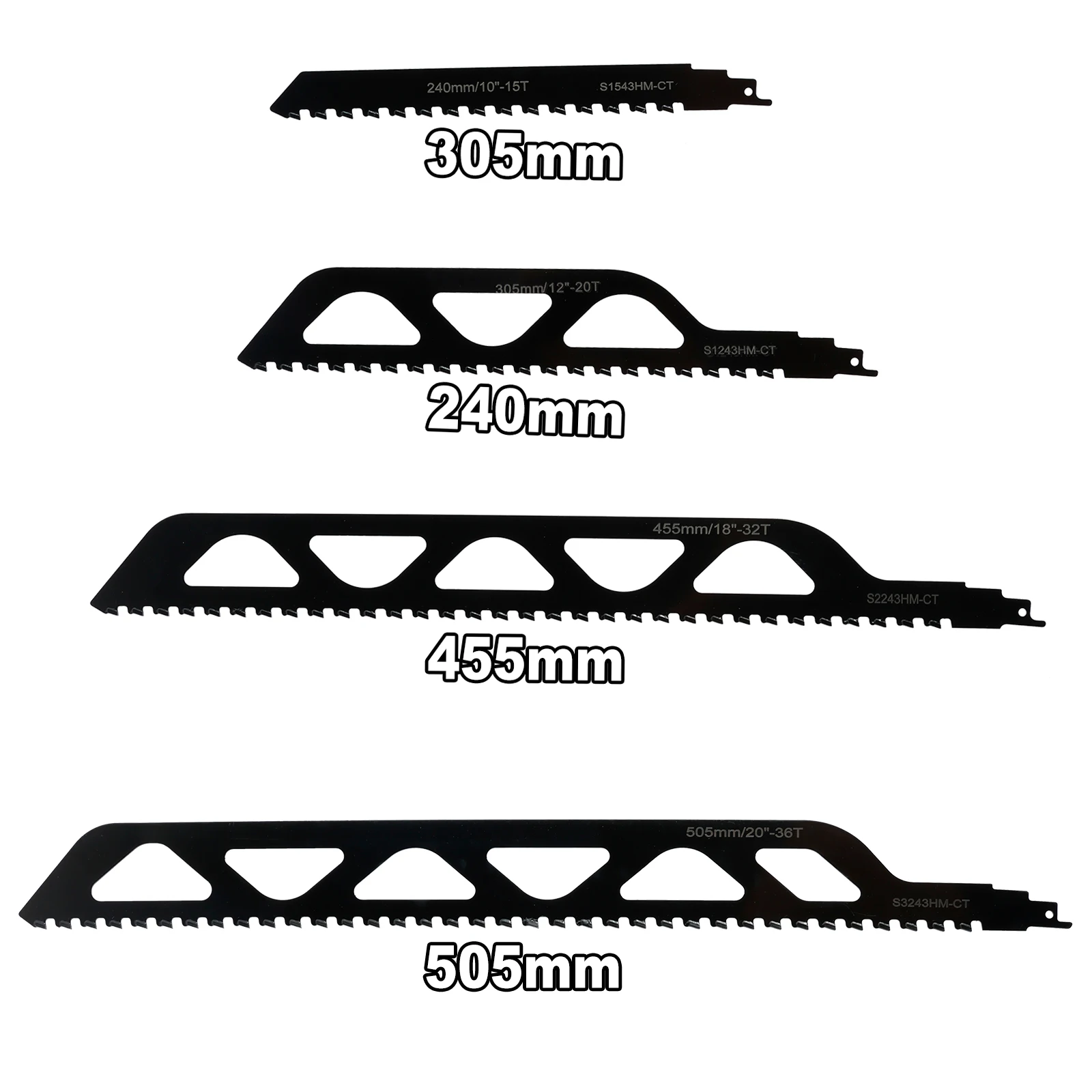 Lâminas de serra alternativas, 4 unidades/1 peça, lâmina de serra sabre para tijolo de cimento oco, fibra de concreto porosa, corte de tubo de madeira