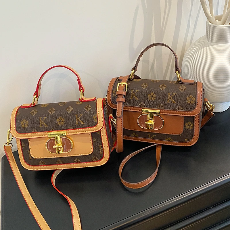 

Классическая дизайнерская винтажная сумка для подгузников для женщин, элегантная минималистичная кожаная сумка с большой вместимостью, модная люксовая сумка через плечо.