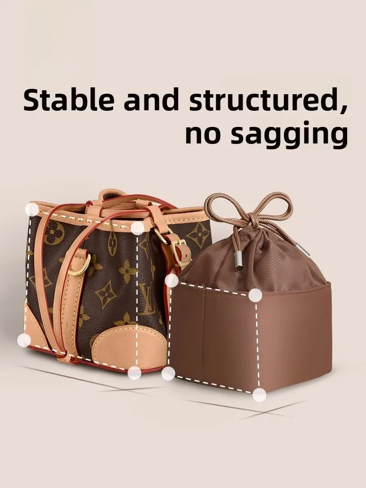 

Buet Bag Inner Liner Purse eup Pouch Ladies Storage Organizer round ape Pure Color Faion Accories