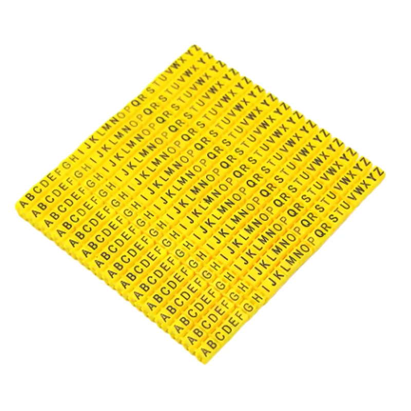 Tube Type A-Z 26 English Snap Wire Number Letters Mark Identification for 1.5-6mm² Adhesive Cable Markers wire arrangement