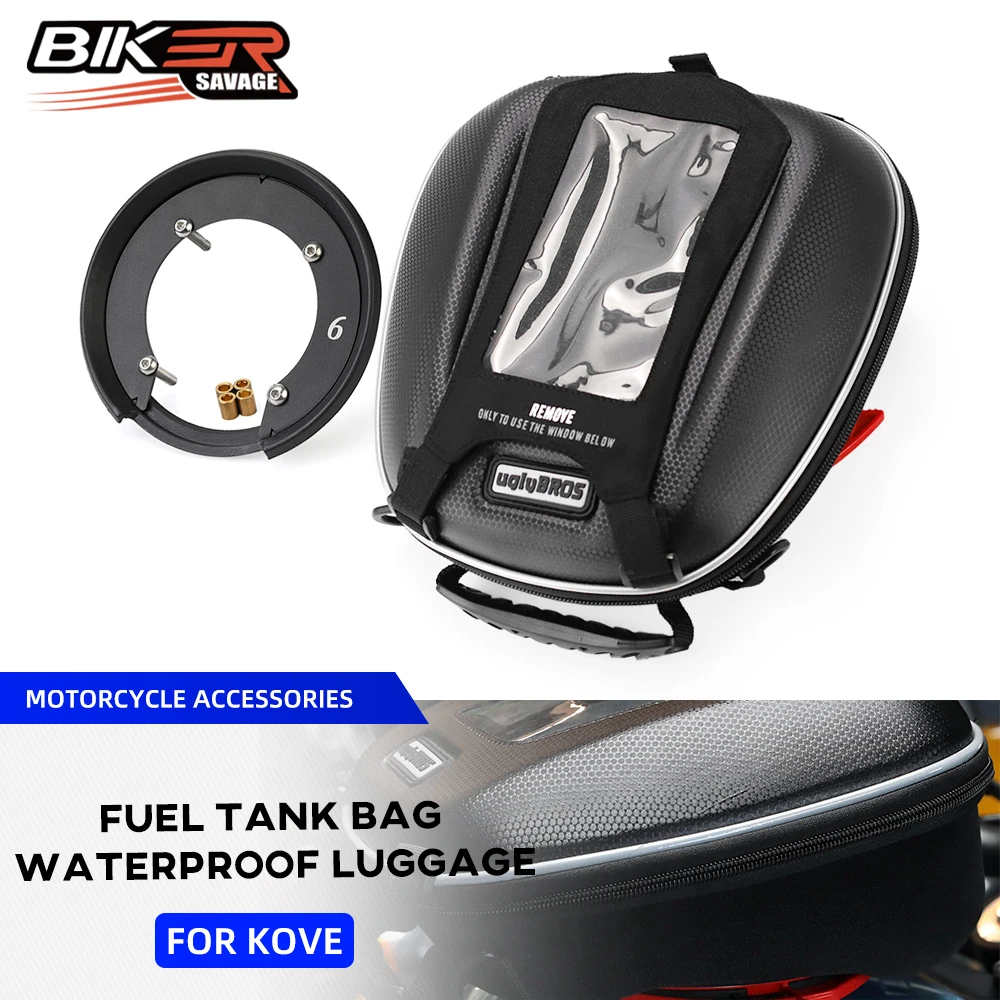 

Motorcycle Accessories Fuel Tank Bag For KOVE Cobra 321R 500X Navigation Racing Waterproof Tanklock Luggage Adapter Ring Mount