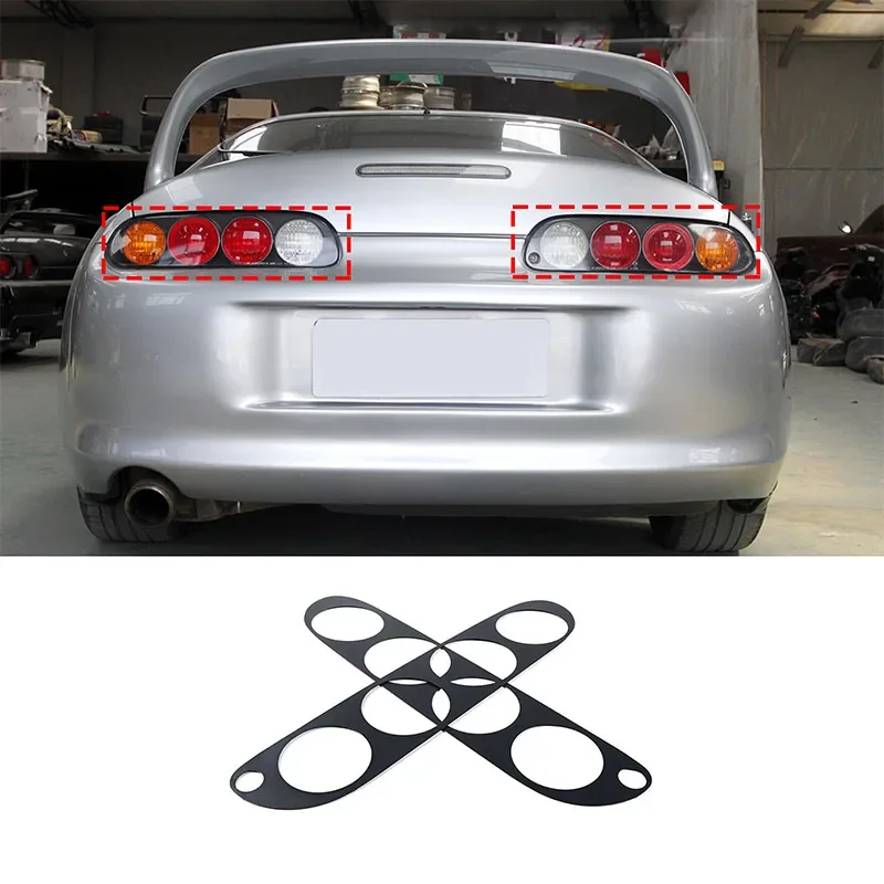 

For Toyota Supra 1993-2002 aluminum alloy black car styling car tail light decorative patch car exterior accessories 2Pcs