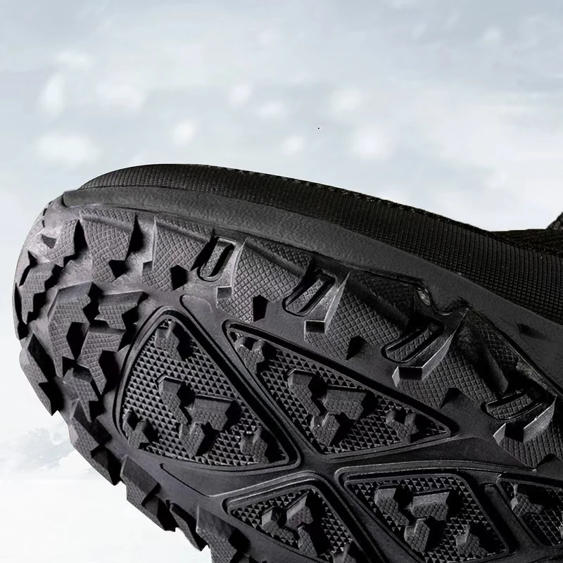 Herren-Winterschuhe, warme Schneestiefel, kniehohe Herren-Winterschuhe, dicke, flauschige Winterschuhe für Herren. – Detail 5