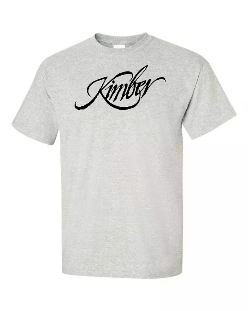 Kimber Black Logo T-Shirt 2nd Amendment Pro Gun Brand Tee Firearms Pistol Rifle