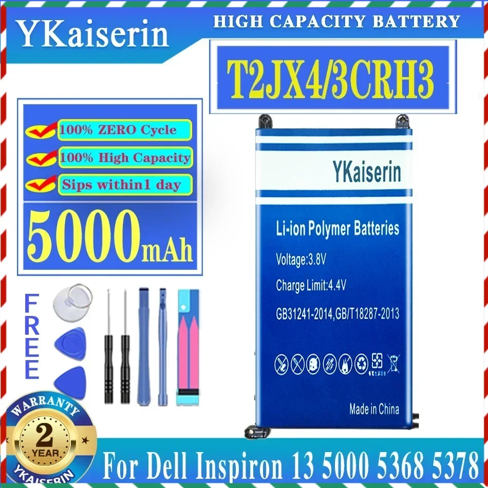 

Аккумулятор ykaisin для Dell Inspiron 7000 15 7560 5538 5567 5568 P61F 14 7460 5468 7569 7472 7570 7560 WDX0R T2JX4 3CRH3 5000 мАч