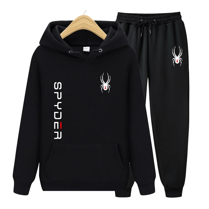 

Men's New Letter Printed Hooded Sweatshirt+Pants Autumn/Winter Hooded Pullover Casual Sports Fashion Street Couple Loose Suit