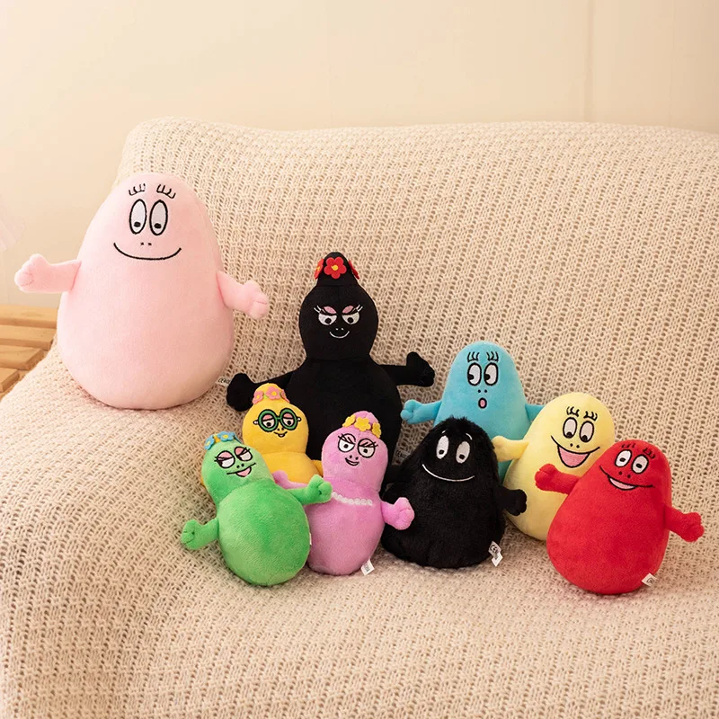 Anime kartun Barbapapa mainan boneka keluarga boneka lucu bayi anak-anak kenyamanan lembut dekorasi hadiah ulang tahun untuk anak-anak anak perempuan