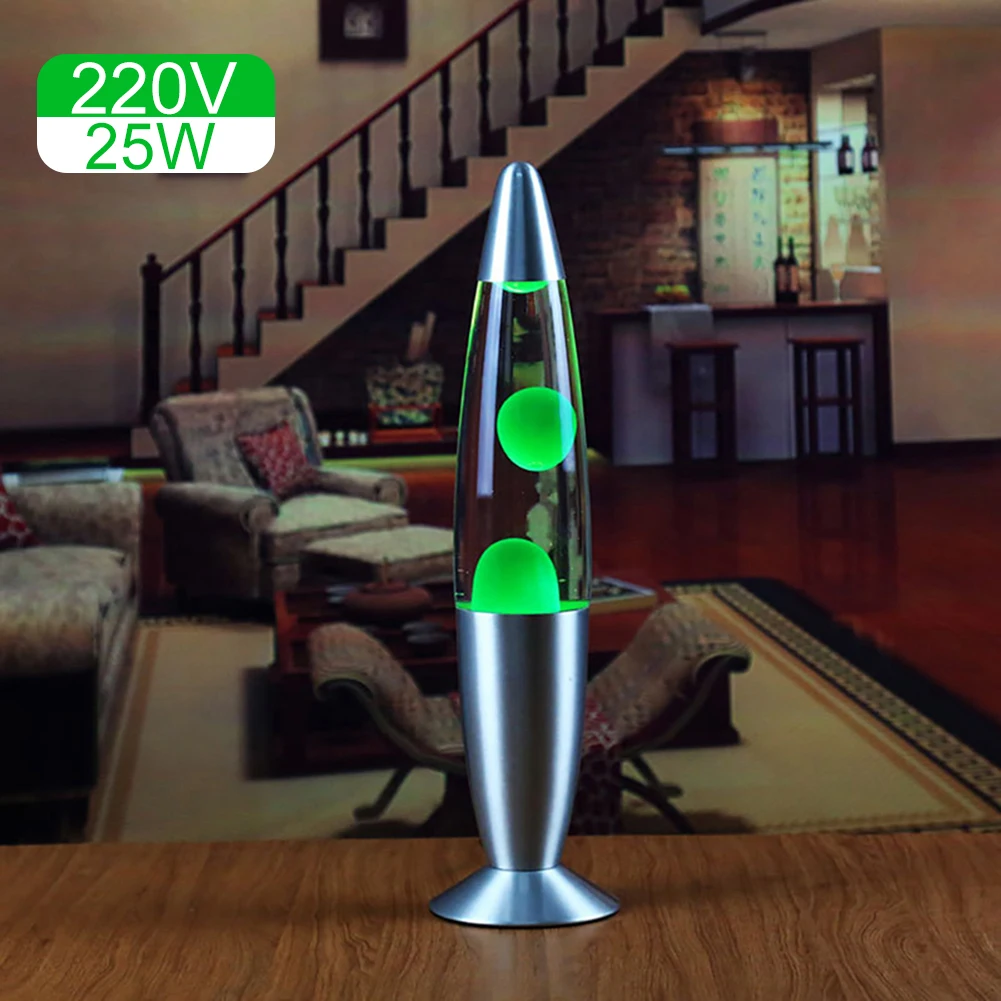 Volcanic Lava Lamp 25W Peace Motion Lava Lamp Aluminum Alloy Base Creative Volcano Lava Night Light for Home Living Room Bedroom