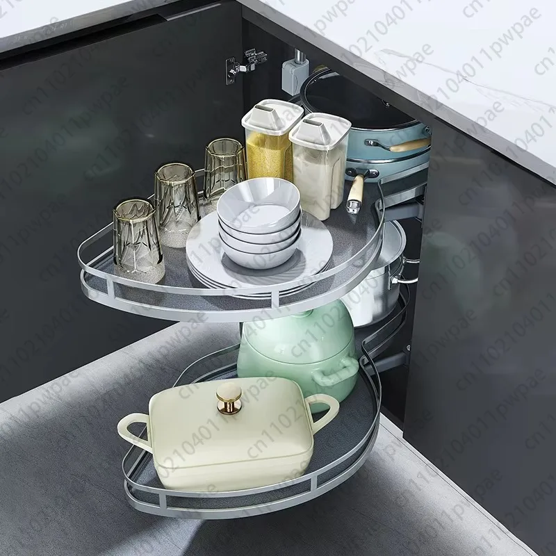 

Kitchen Corner Basket Pull-out, Tableware Storage Combination, Kitchen Cabinet Lazy Corner Pull-out