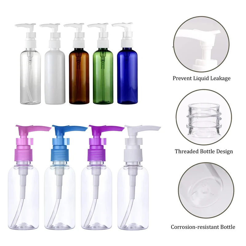 5 pz Bottiglie di Plastica Pompa Dispenser Da Viaggio Vuoto Dispenser di Sapone Per Le Mani Bottiglie Schiuma Riutilizzabili Lozione Liquidi Articoli Da Toeletta Shampoo