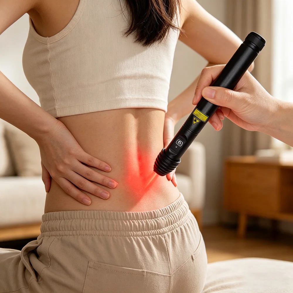 ZJZK Portable Handheld LLLT Device 808nm Laser Therapy Pen NIR Light Treatment for Knee Joint Pain Acupuncture Point Stimulation