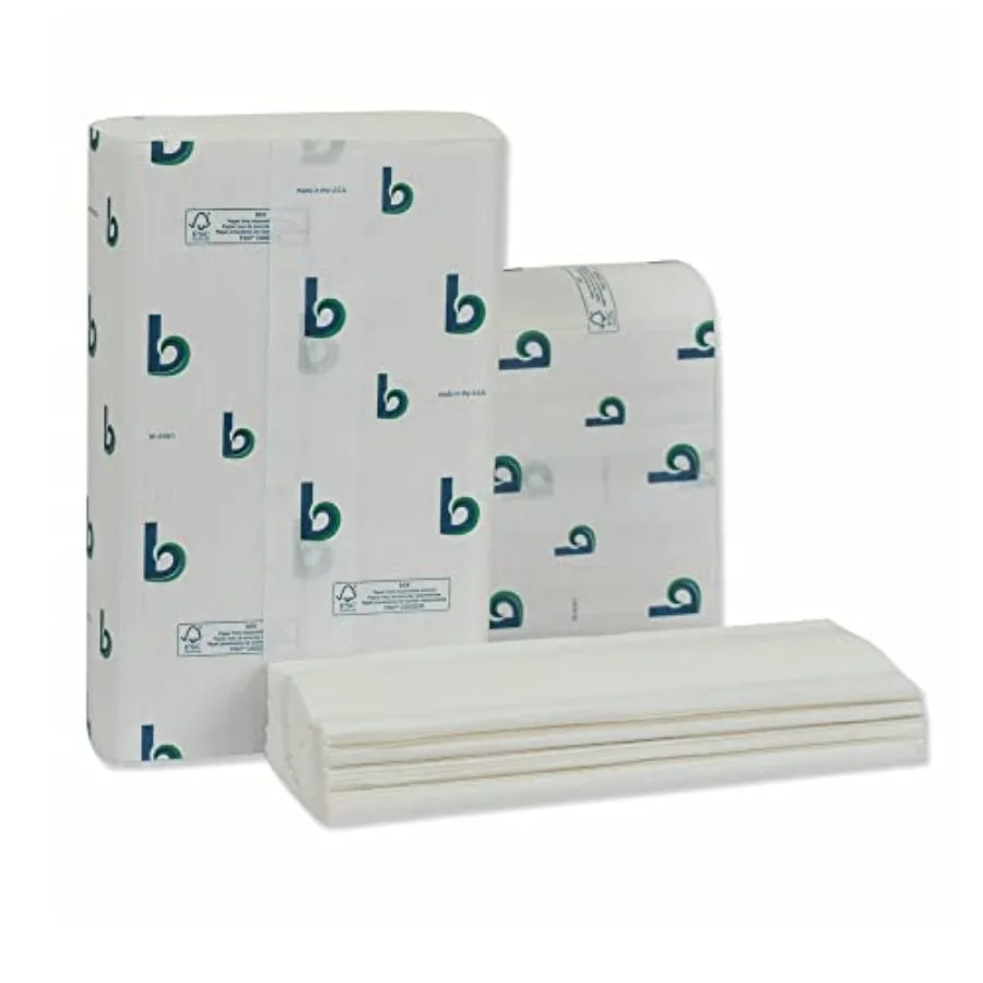 

Structured Multifold Towels, 1-Ply, 9 x 9.5, White, 250/Pack, 16 Packs/Carton