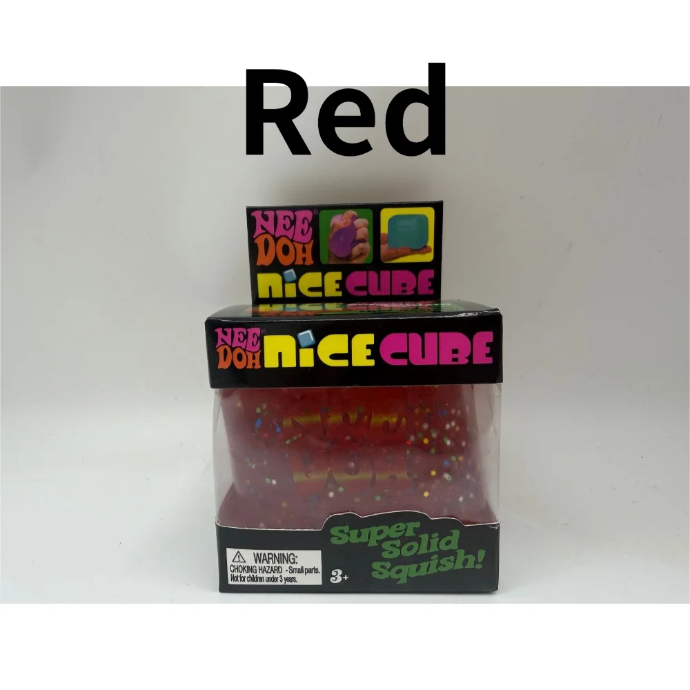 NEEDOH Maltose Leuchtender Eiswürfel Squishy Fidget Toy – Anti-Stress-Squeeze-Spielzeug für Konzentration und ADHS-Betroffene