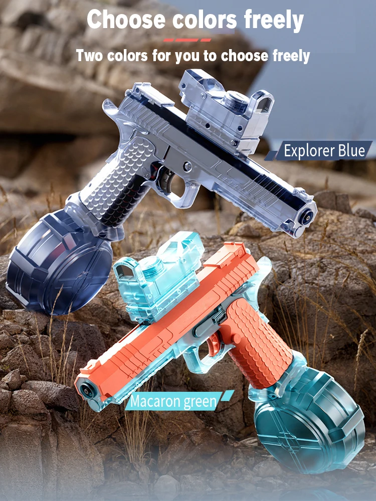 

2011 Electric Water Gun With Light Flashing Pistol Summer Outdoor Pool Water Gun Continuous Firing Water Fights for Adults Kids