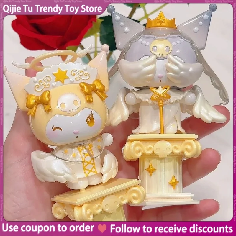 

Genuine In Stock Sanrio Kuromi Angel Series Blind Box Collectible Figure Desktop Ornament Cute Gifts For Girls Holiday Surprises