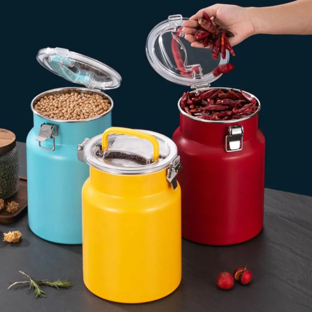 Insect-Proof Stainless Steel Sealed Tank Extra Thick Moisture-Proof Fresh Keeping Tank Large Capacity Colorful Rice Can Kitchen