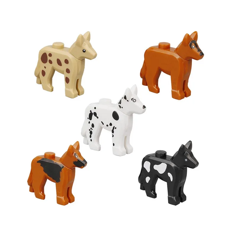 MOC City Mini Cute Animal Bear Sheep Goat Chicken Dog Pig Family Farm Building Blocks Accessories Children Toys Christmas Gift