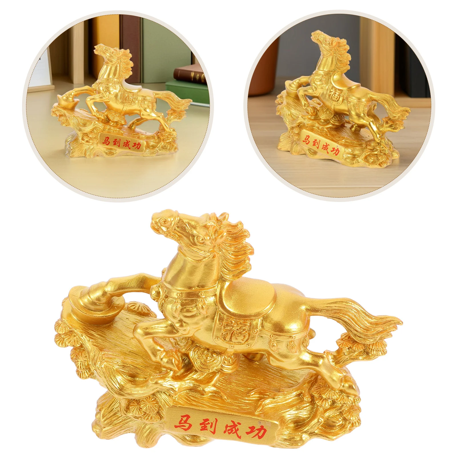 

Decorative Horse Sculpture in Resin - Sturdy Miniature Statue for Home Or Office - Brings Positive Energy and Style to Entryway