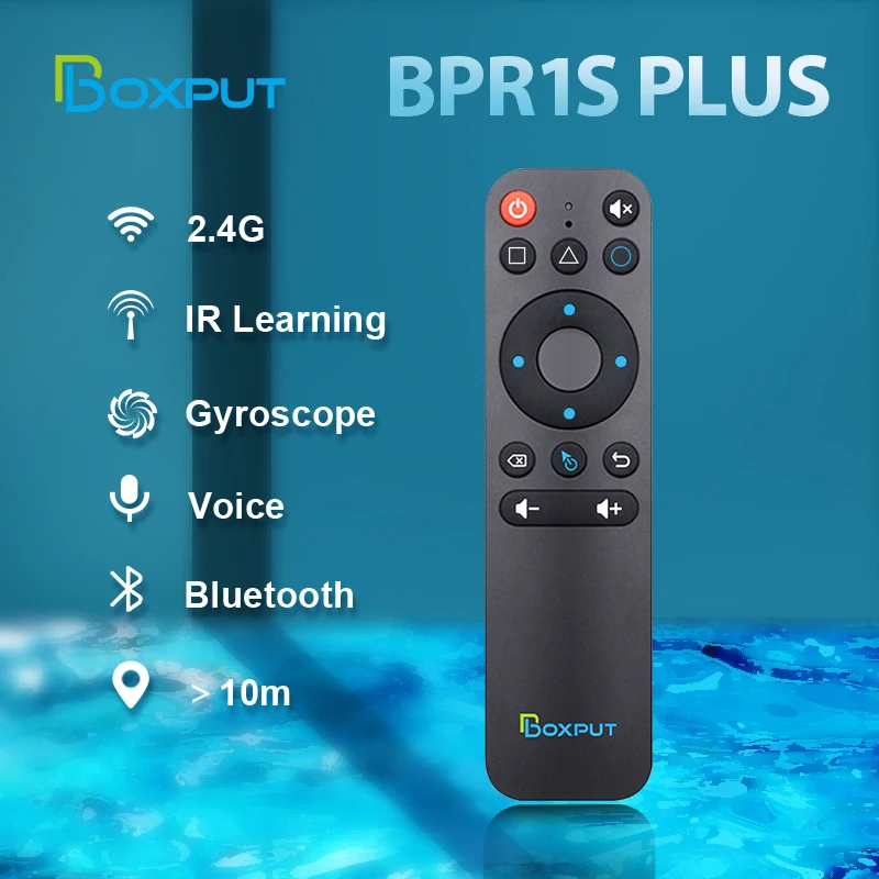 BOXPUT BPR1S Plus Bluetooth 5.0 Wireless Air Mouse IR Learning 2.4G With Gyroscope Voice Remote Control For Smart Android TV Box