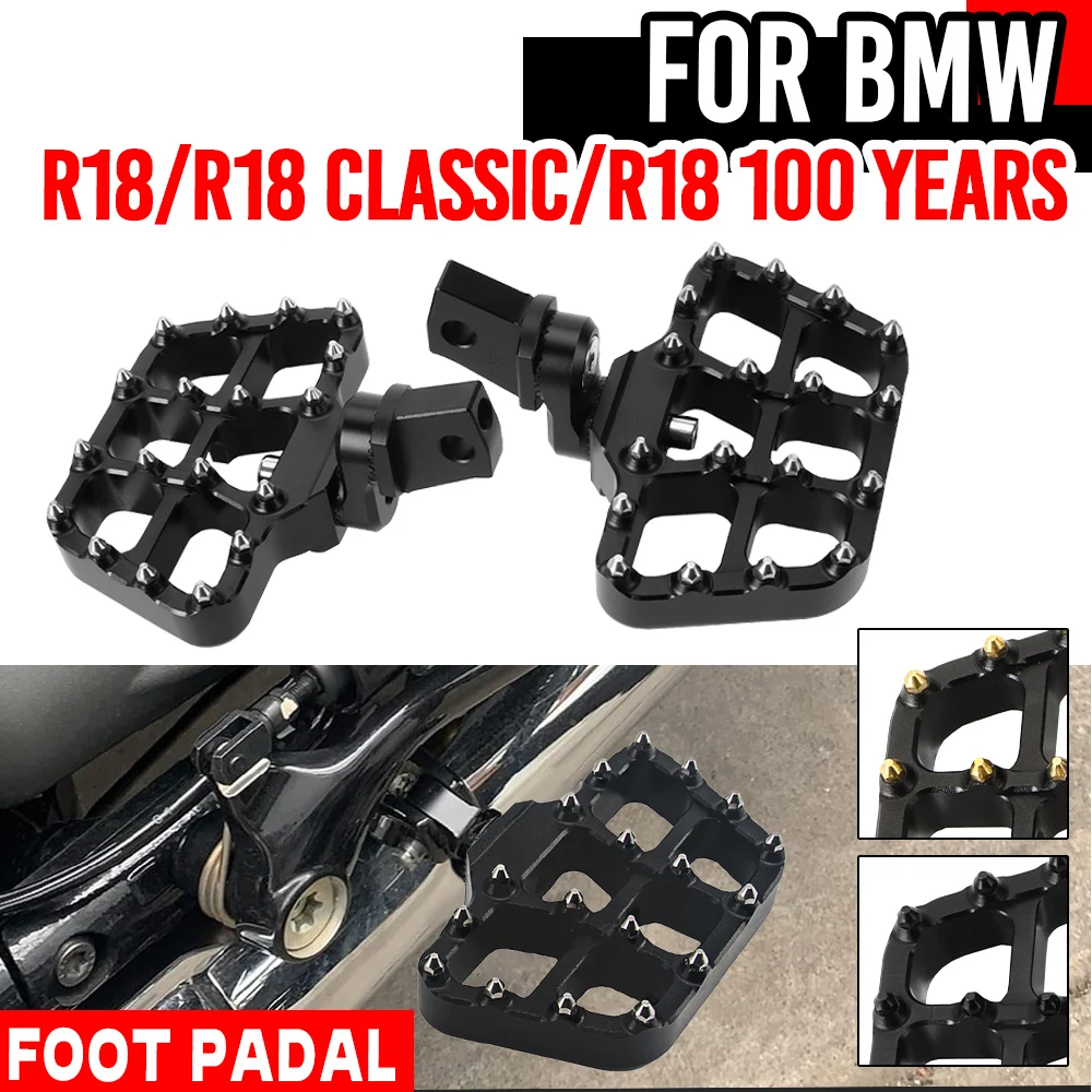 

For BMW R18 R 18 Classic R18 100 Years Motorcycle Foot Pegs Aluminum Footrests Front Rider Foot Rest Pedals Driver Floorboards