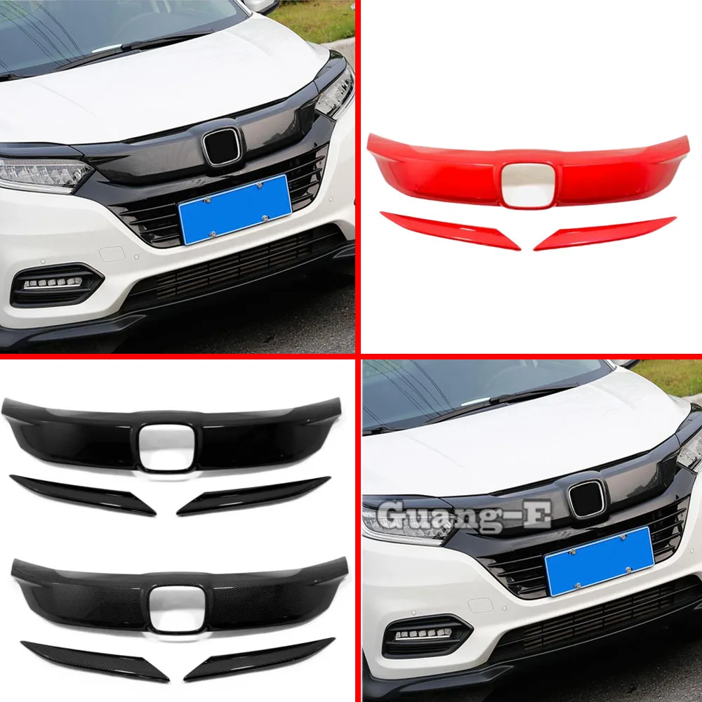 Car Frame Detector ABS Plastic Trim Front Racing Grid Grill Grille Stick Part Hoods For Honda HRV HR-V Vezel 2019 2020 2021 2022