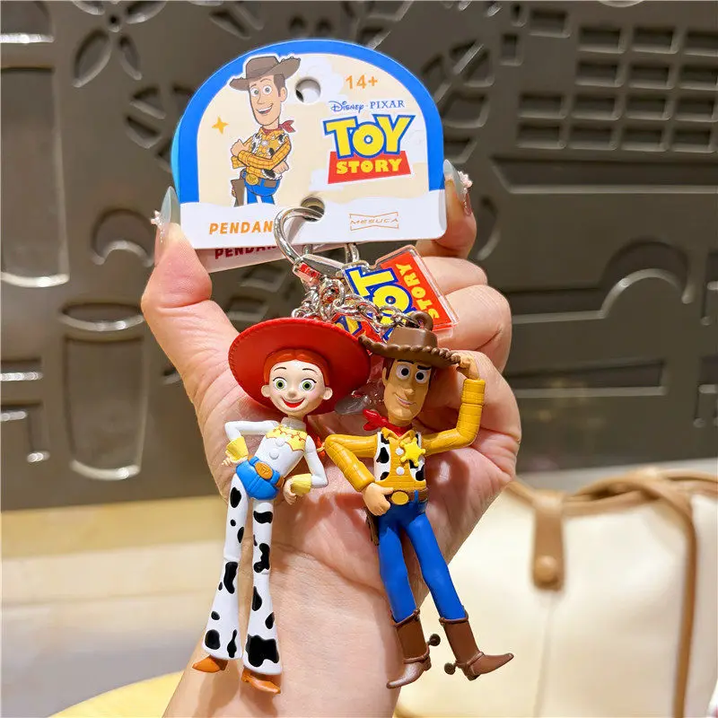 Pixar Toy Story Buzz Lightyear Woody Figur Schlüsselanhänger Taschenanhänger Taschencharme Paar-Geschenk für Rucksack-Dekoration Auf Lager – Detail 10