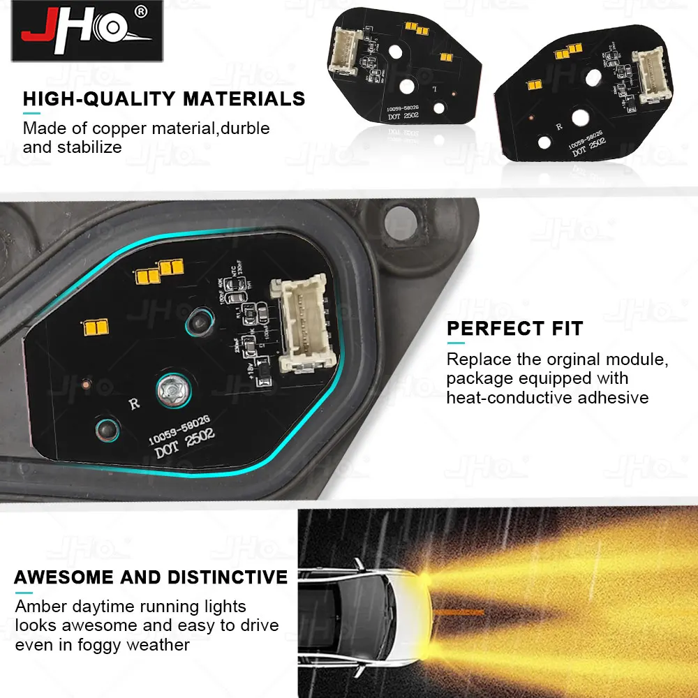 Module de feux de jour ambre sans matrice pour Ford Ranger T9, unité à changement de couleur 2023 2024 2025, gamme XLT/Everest/Sport