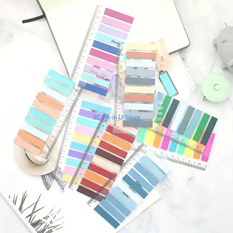 G8TA 8 Pack شفاف الكتب التعليقات التعليقات الدبانية كتب علامات التبويب ، علامة صفحة لزجة ملونة