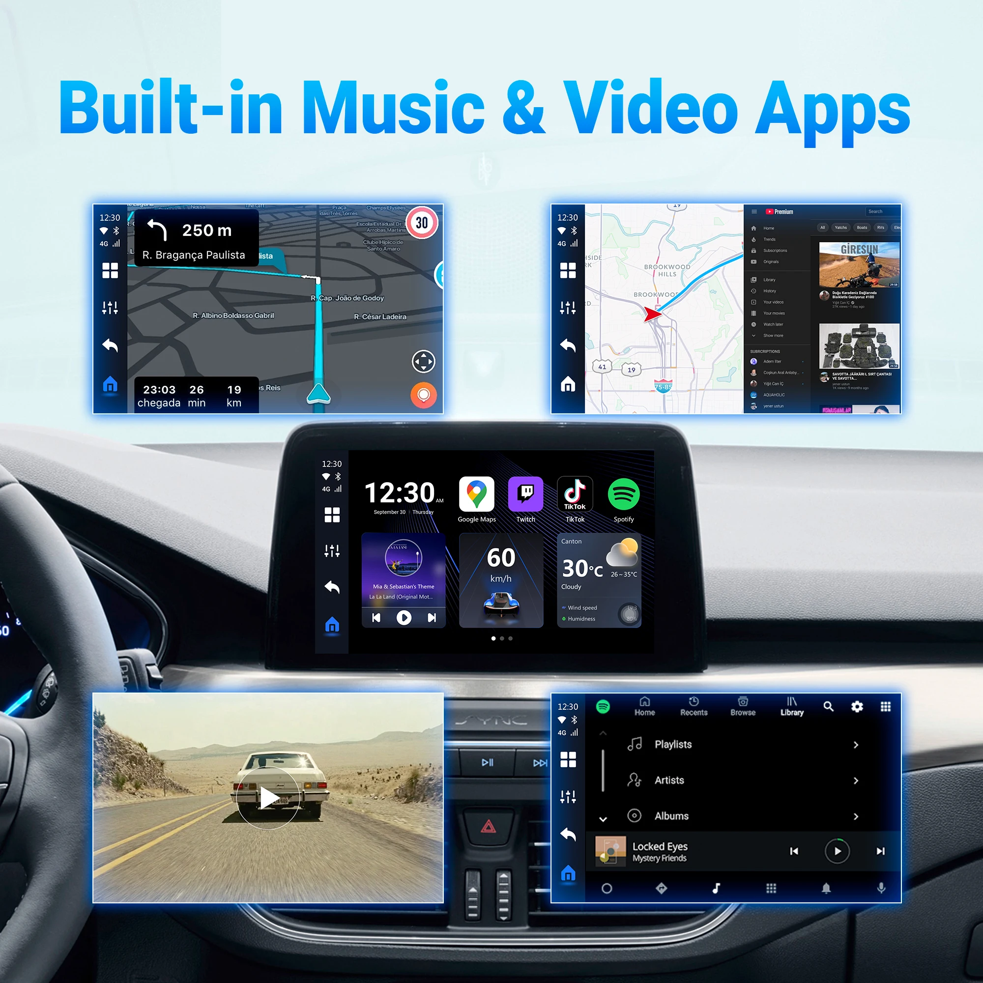 OTTOCAST P3 Android AI Box Wireless CarPlay Android Auto 128GB TV Box for HDMI Output Car Accessories for Audi VW Chervolet Kia