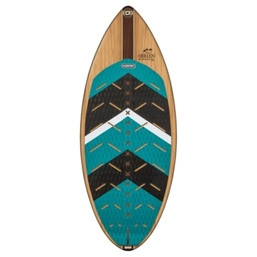 

Havana Wakesurf Board TPU-skinned skim-style board for tricks, ollies shuvits lightweight, durable, black/grey performance boar