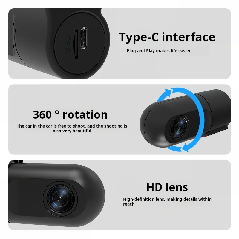 1080P سيارة داشكام مسجل فيديو 24 ساعة كاميرا السيارة الأمامية والخلفية المنتجات الإلكترونية الصندوق الأسود APP التحكم الملحقات #6