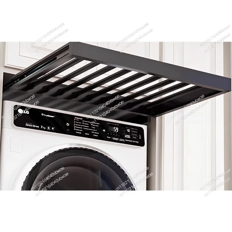 Washing Machine Invisible Drying Rack Pants Rack Hidden Pull-out Hanger Above Balcony Retractable Slide Rail Built-in Storage