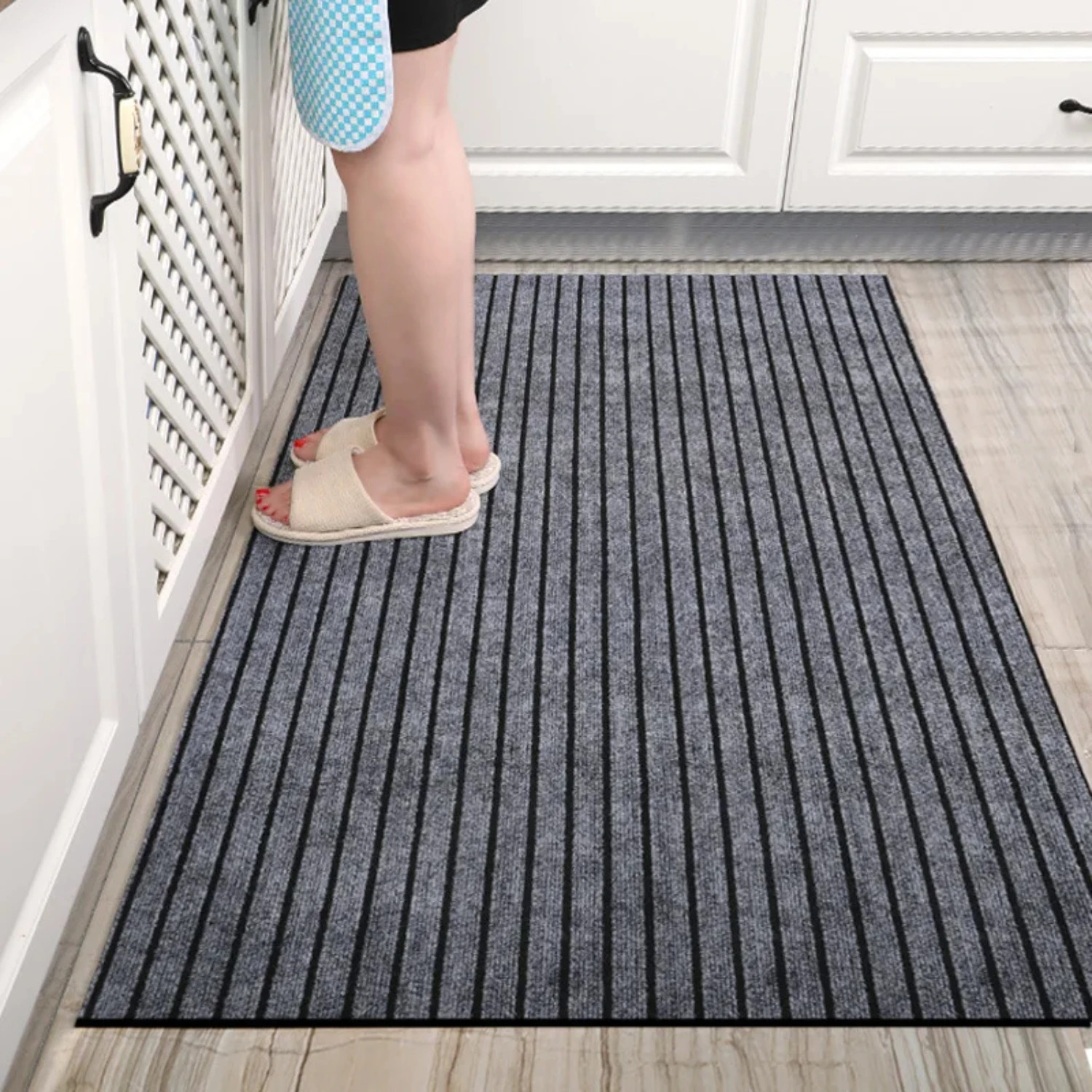 Non-slip Full Coverage DIY Absorbent Oil Kitchen Mat for Easy Cleaning - Long Hallway Runner Rug Entrance Doormat Small rug Gura