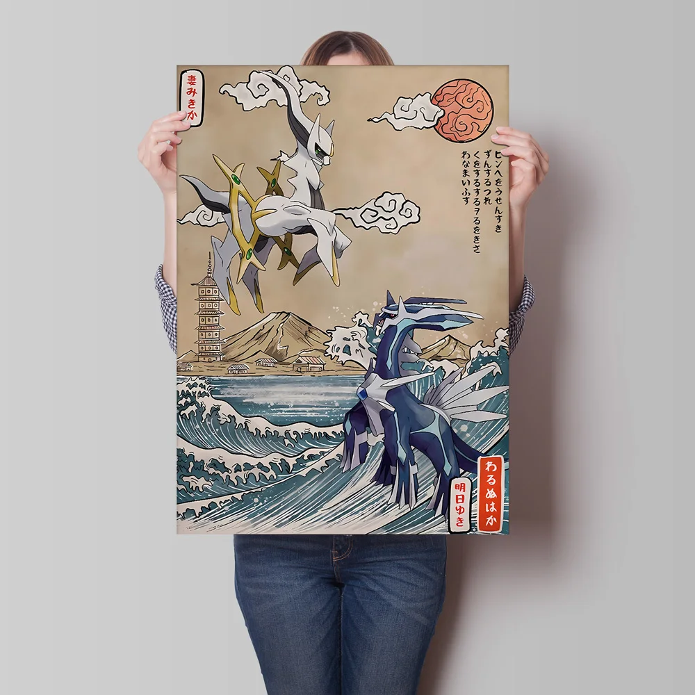 Toile classique imprimée Hd, affiche Pokemon Charizard Blastoise, personnage de dessin animé, haute qualité, décoration murale pour salon et maison