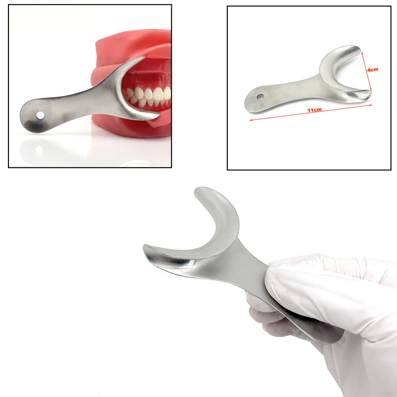 

Dental Stainless Steel Mouth Opener Cheek Lip Retractor T-Shape Metal Hook Oral Surgery Instruments Dentist Tool