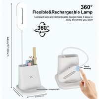 3 In 1 Wireless Charger Stand LED Desk Table Reading Lamp Night Light For Study PD USB for iPhone Samsung Fast Charging Station