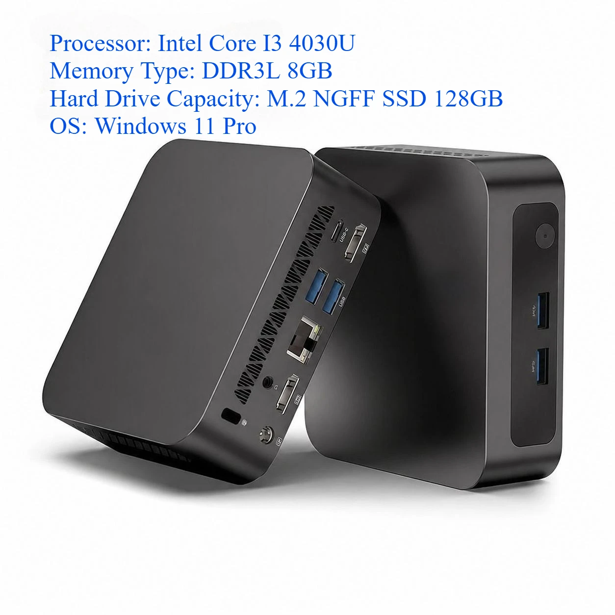 CPU Intel Core I3 4030U Windows 11 Pro WIFI BT DDR 8GB SSD 128GB Mini PC
