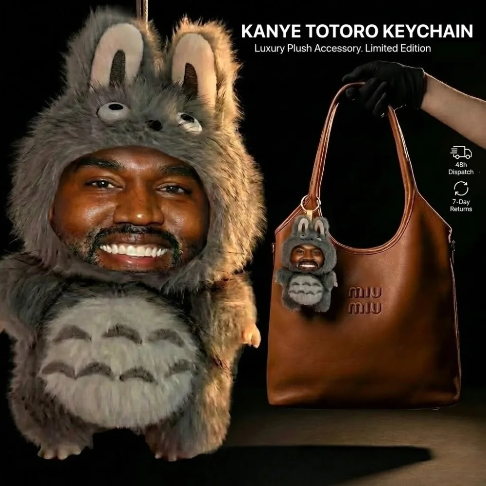 

Funny Rap Star Plush Keychain Cute Hip Hop Figure Pendant Doll School Bag Charm Car Key Ring Soft Stuffed Toy Gag Gift Meme