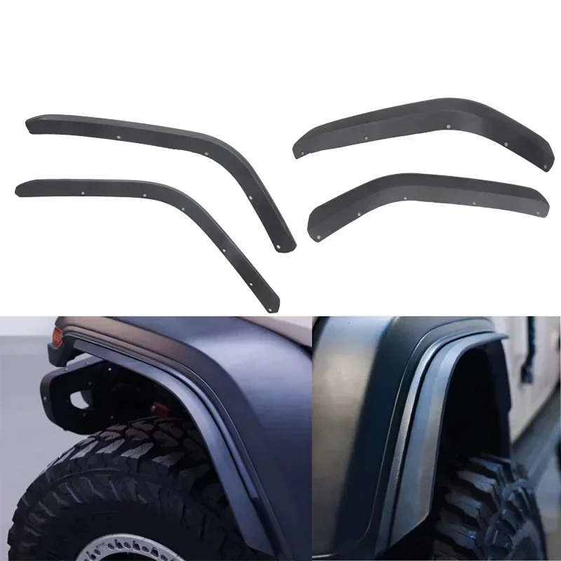 4pcs Car Wheel Eyebrow Trim for Jeep Wrangler JL 2018+ (For Low/High Fender Models)