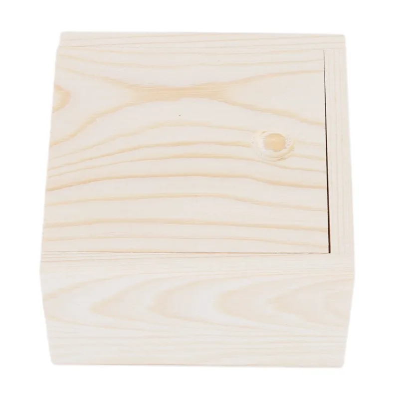 Jewelry Box Desktop Natural Wood Clamshell Storage Hand Decoration Wooden Box Postcard Storage Box