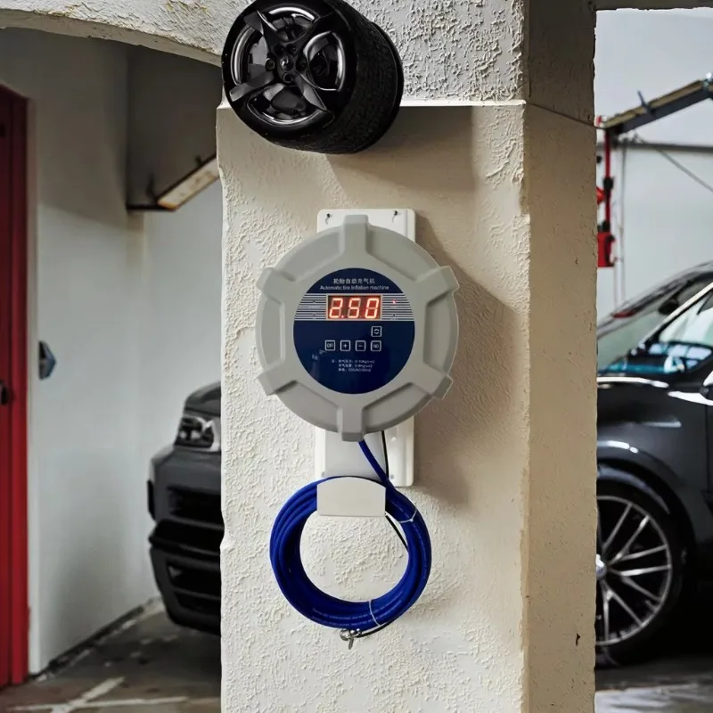 Auto Automatic Wall-Mounted Digital Display Inflator Tire Shop Air Pump for Auto Repair Factory Use
