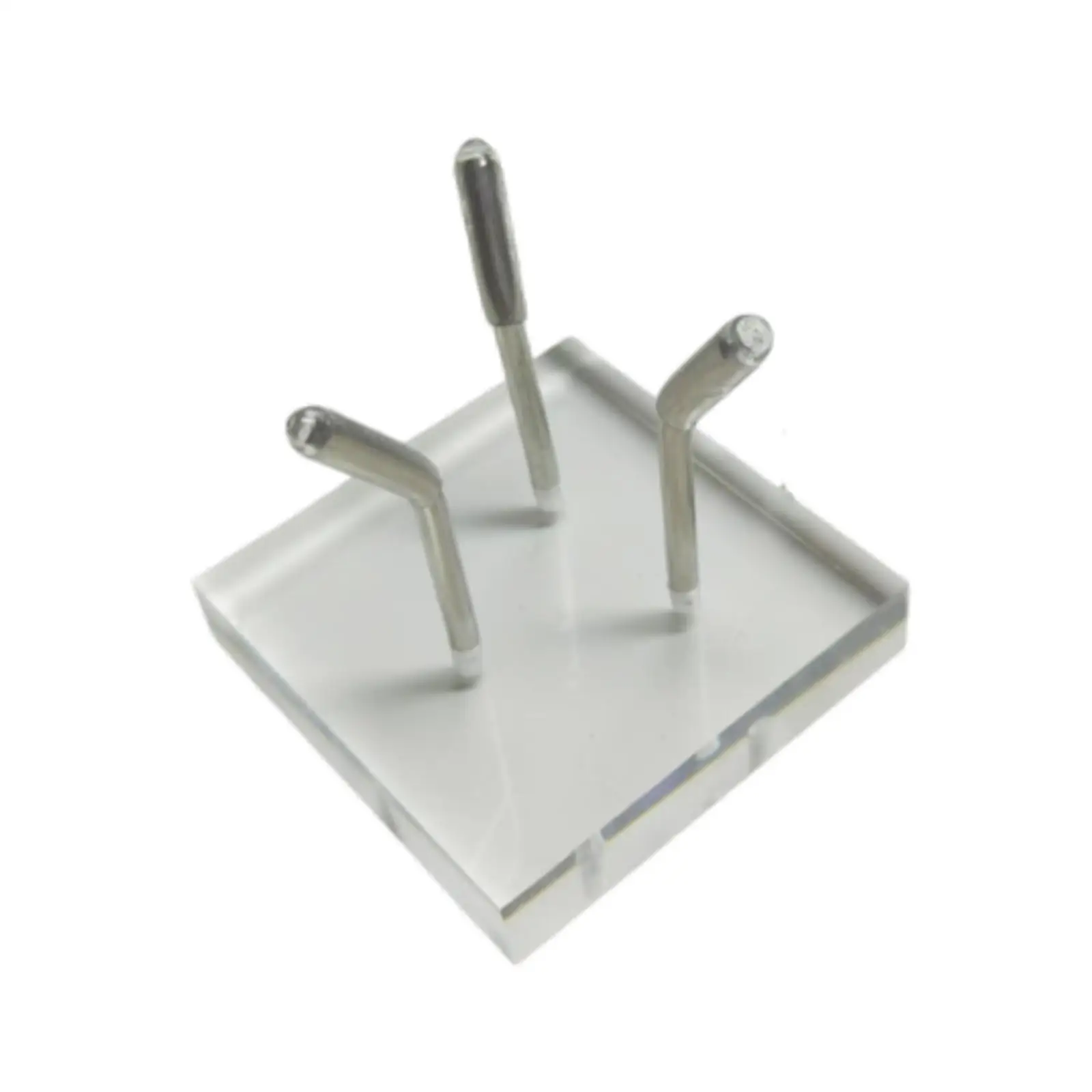 Acrylic Metal Rock Display Stand Easel with Silicone Sleeve Small Accessory Holder Shelf for Home Decor Exhibition