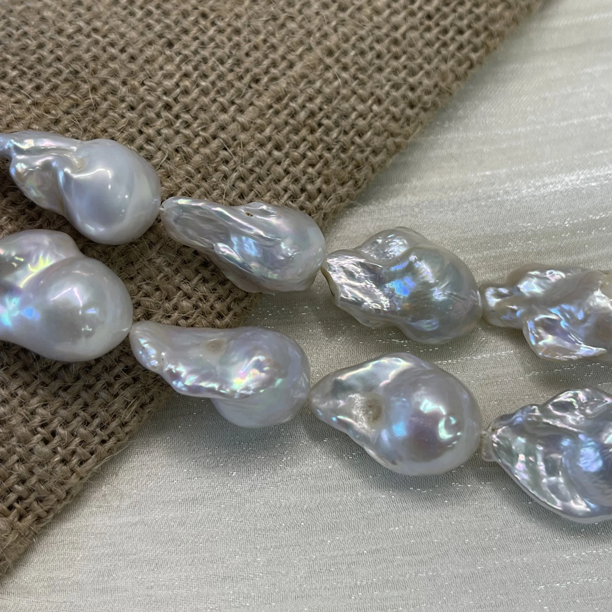 

15-20mm Irregural Natural Baroque Pearl Beads White Freshwater Pearl Loose Beaded for Making DIY Jewerly Necklace Bracelet