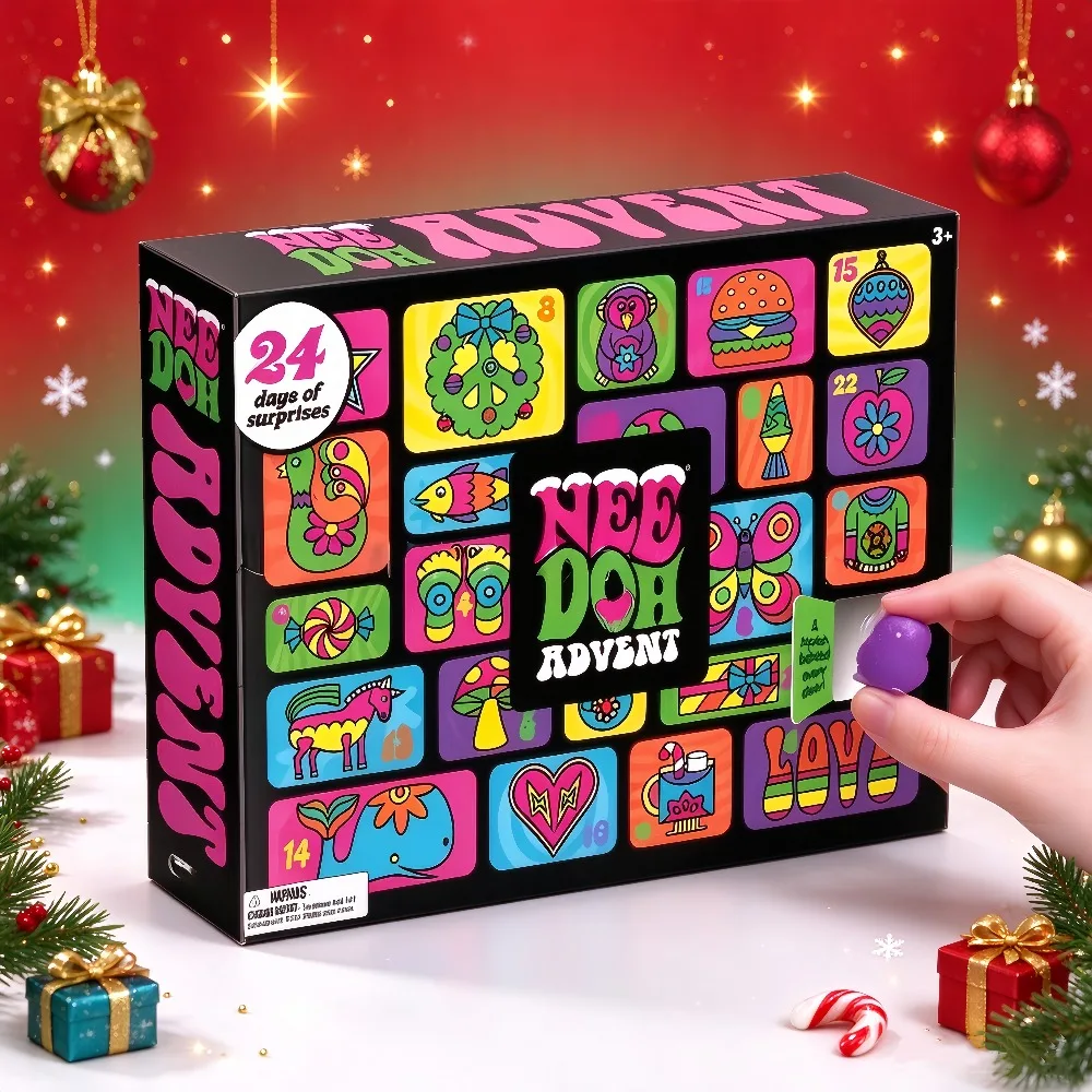 2026 NeeDoh Arrival Calendar 3D Christmas Countdown Calendar Surprise Box Stress Relieving Toy New Year Holiday Blind Box Toy