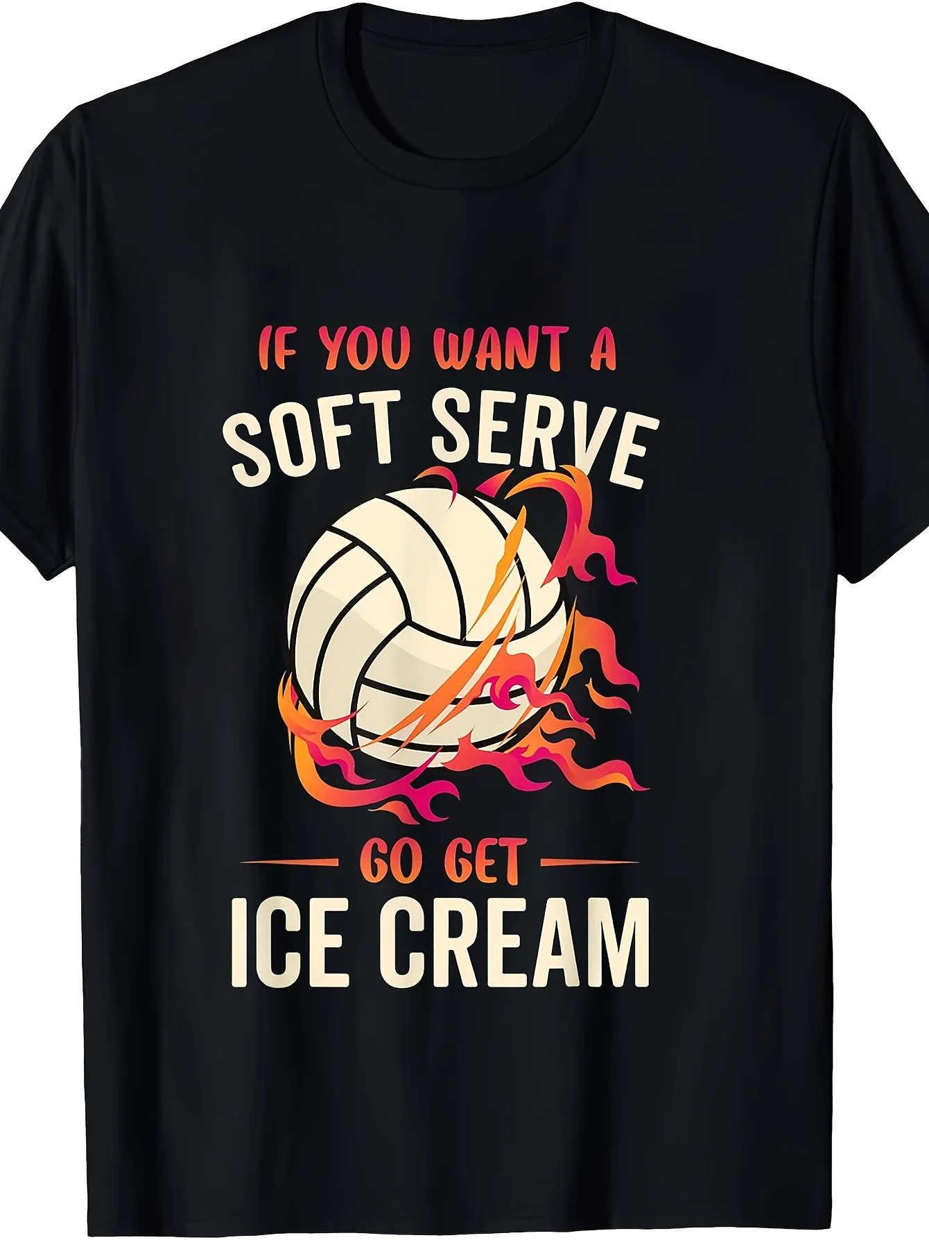 Men's Funny Volleyball Graphic T-Shirt - 